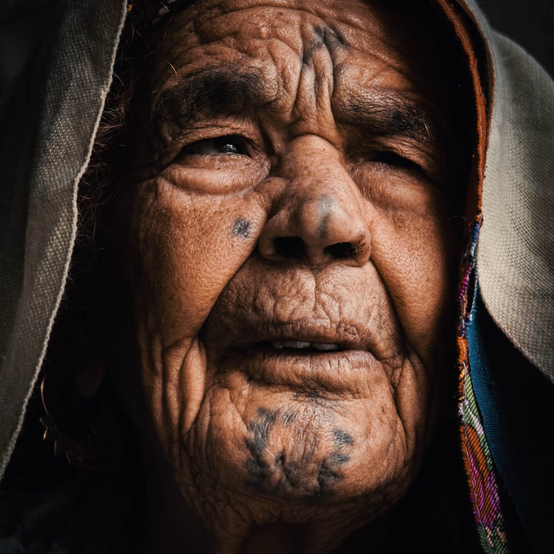 Esme Maria with face tattoos