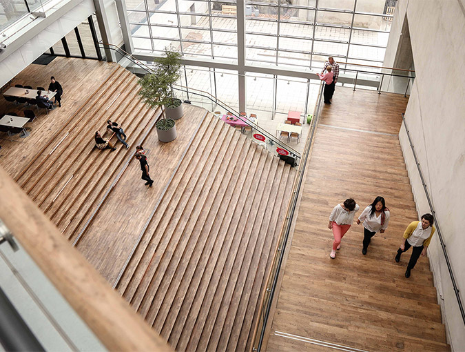 The stairs at the Museum of World Culture